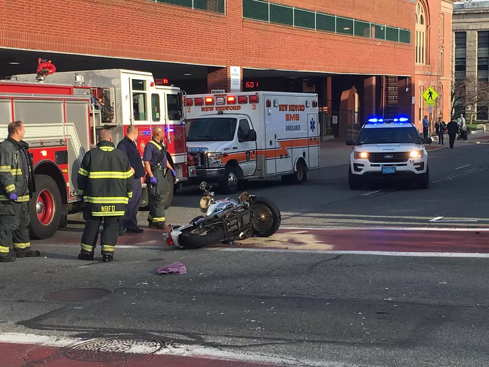 Motorcyclist Hospitalized After Crash in Downtown New Bedford