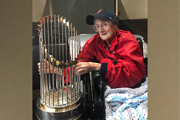 109-Year-Old New Bedford Woman Gets to Touch World Series Trophy