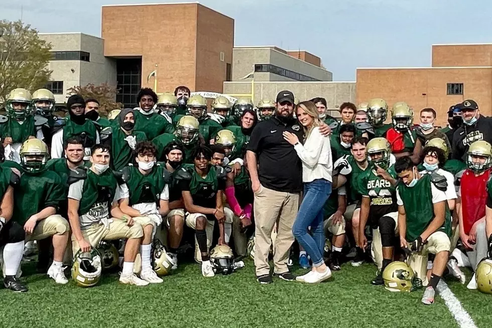 GNB Voc-Tech Football Players Help Head Coach Propose on Field