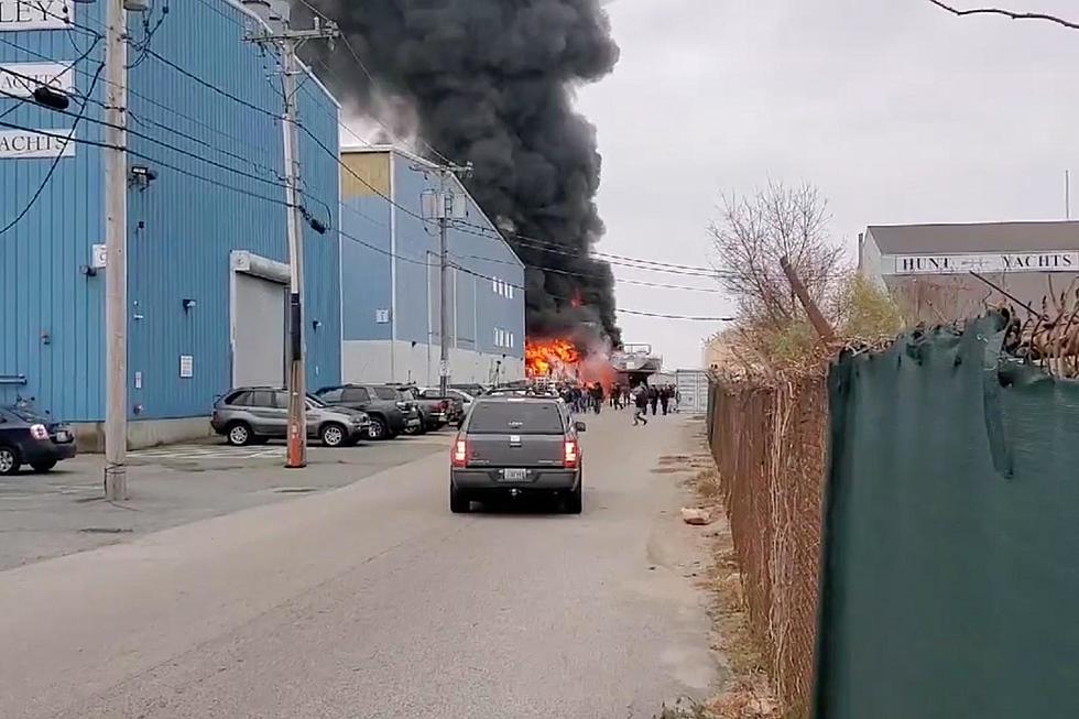 Massive Boat Fire in Portsmouth
