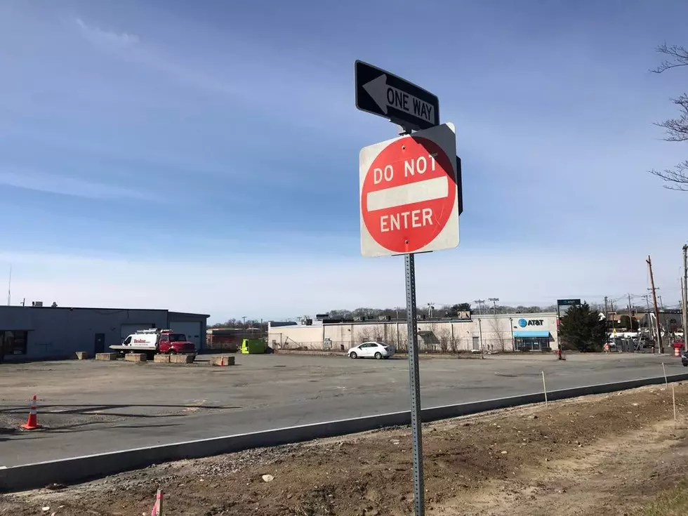 It appears as though New Bedford is expanding the Polish American Veterans Memorial by reducing the width of Park Avenue.