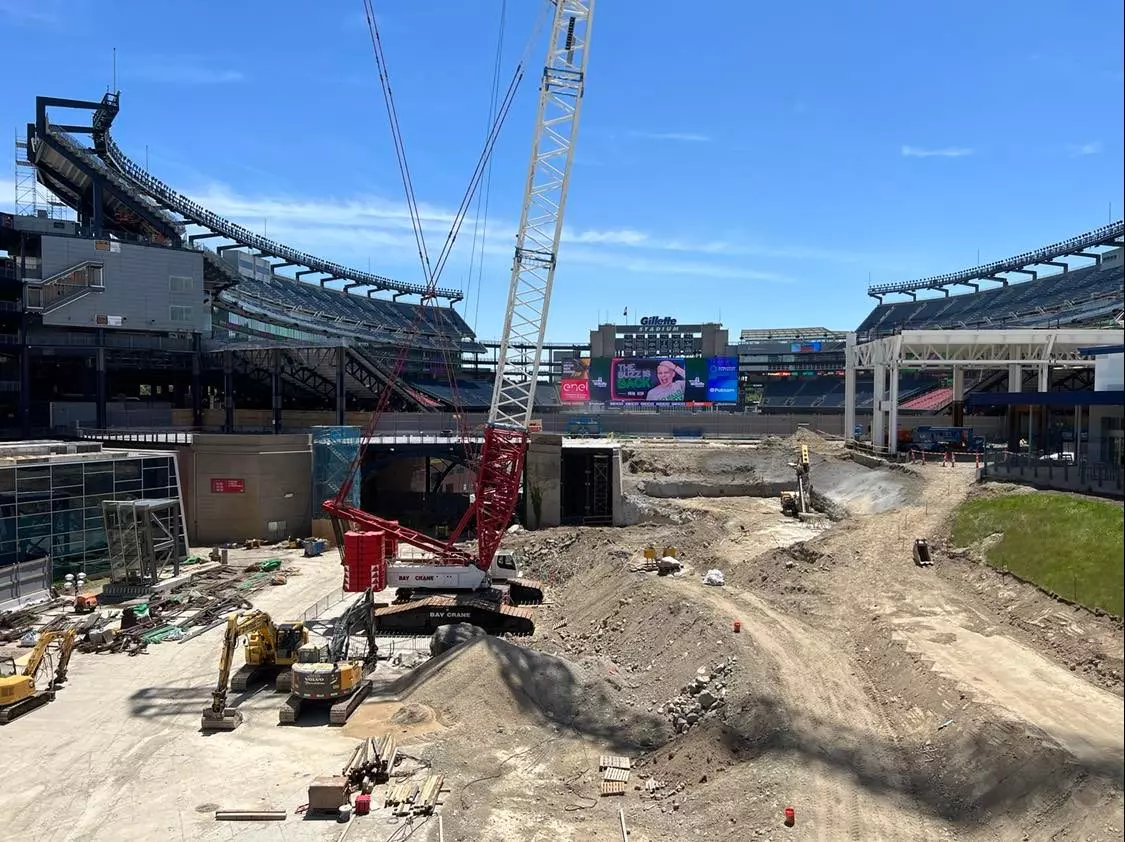 The New ENgland Patriots have begun a $225 million renovation of Gillette Stadium.
