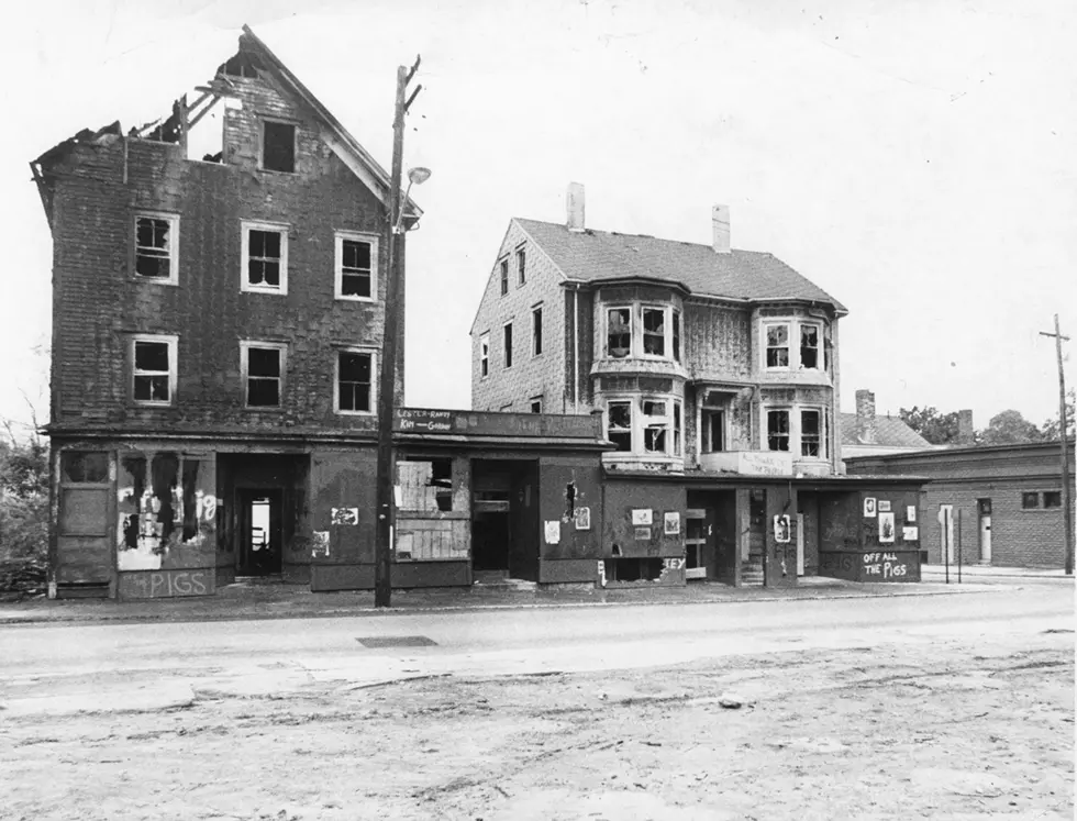 Milton Silvia photo of aftermath of looting in New Bedford, July 1970