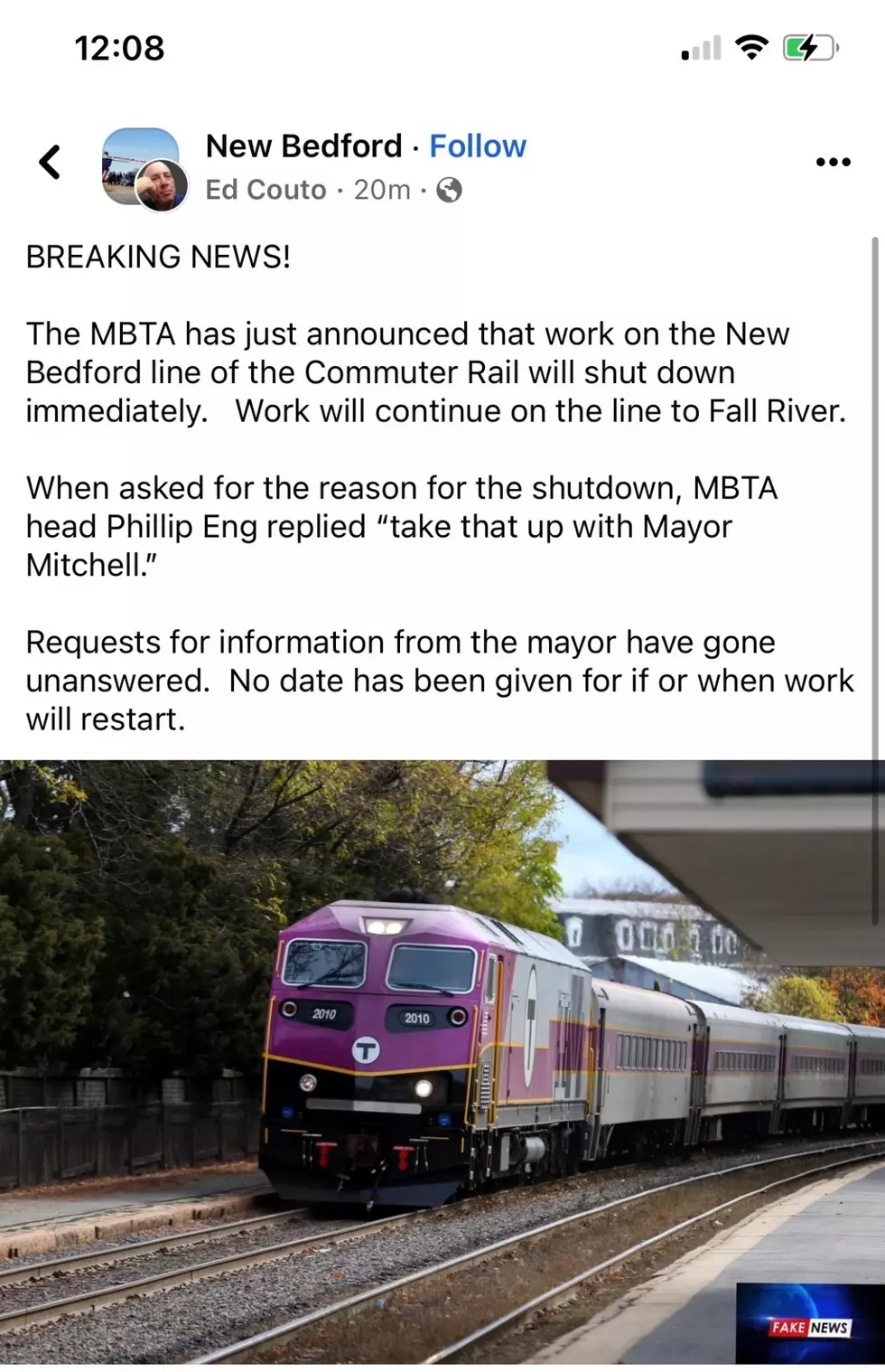 Original Fake News post
