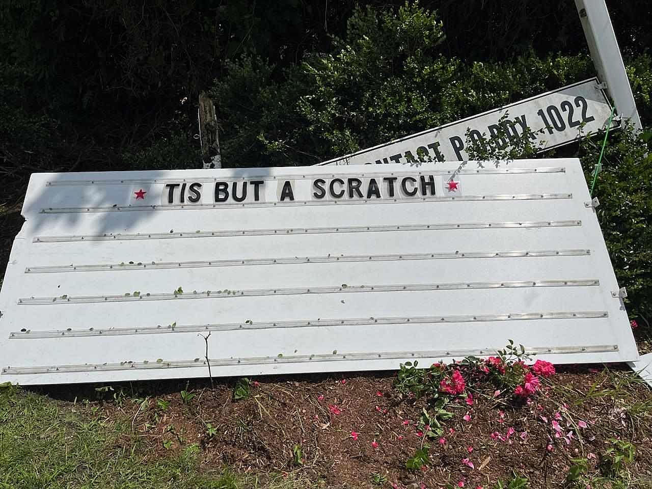 Mattapoisett Sign Destroyed in Crash Leads to Humorous Message