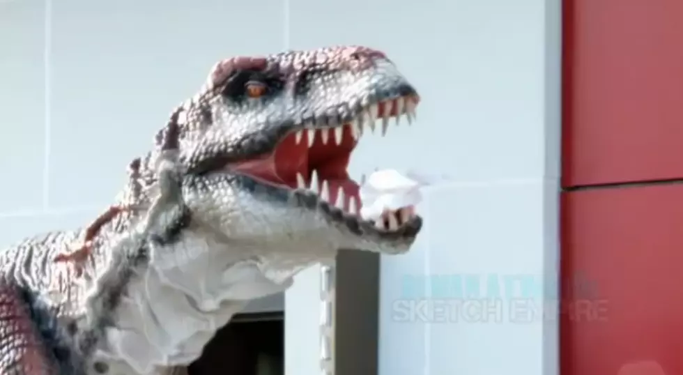 Dinosaur Prank Makes Everyone Jump —  Would You Fall For It?