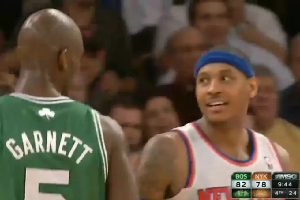 Carmelo Anthony Stalking Kevin Garnett At Celtics Team Bus [VIDEO]