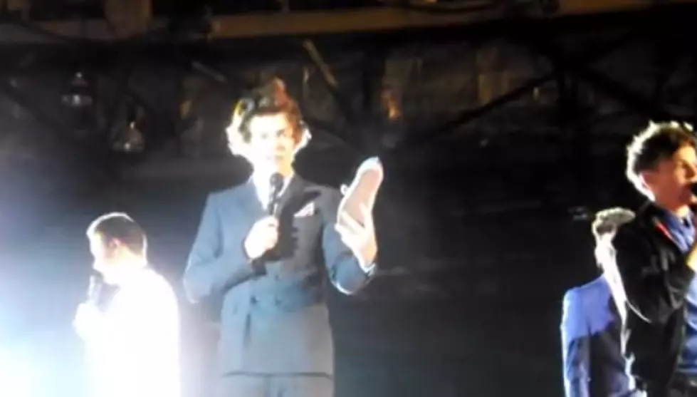 Watch Harry Styles of One Direction get Hit in the Crotch with a Shoe [VIDEO]