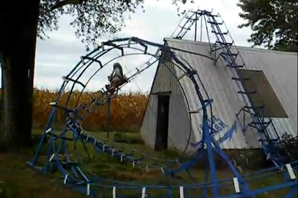 Homemade Backyard Rollercoaster Now With A Loop [VIDEO]