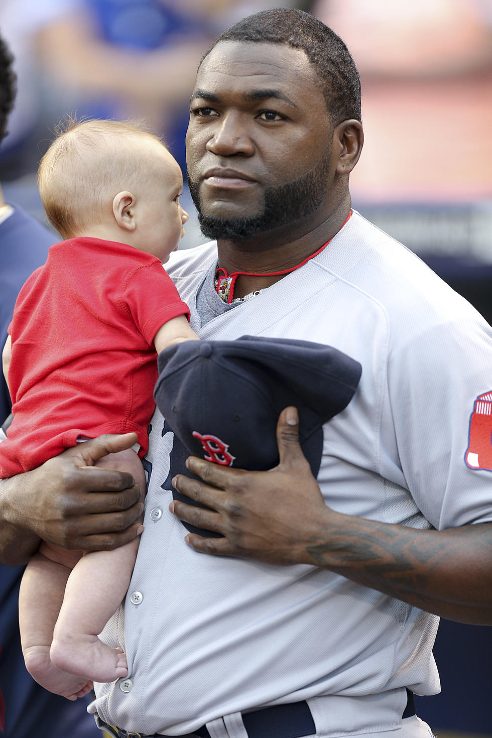 David Ortiz Poses With Fan’s Baby at Red Sox Royals Game