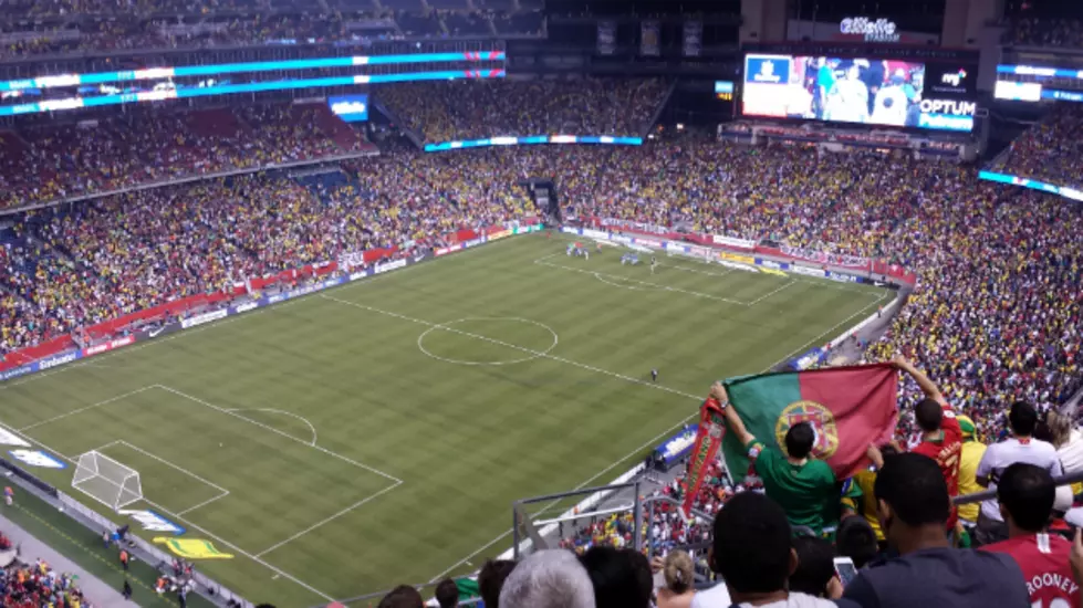 Soccer Legend Pele Comes To Gillette Stadium During The Portugal Vs. Brazil Exhibition Game