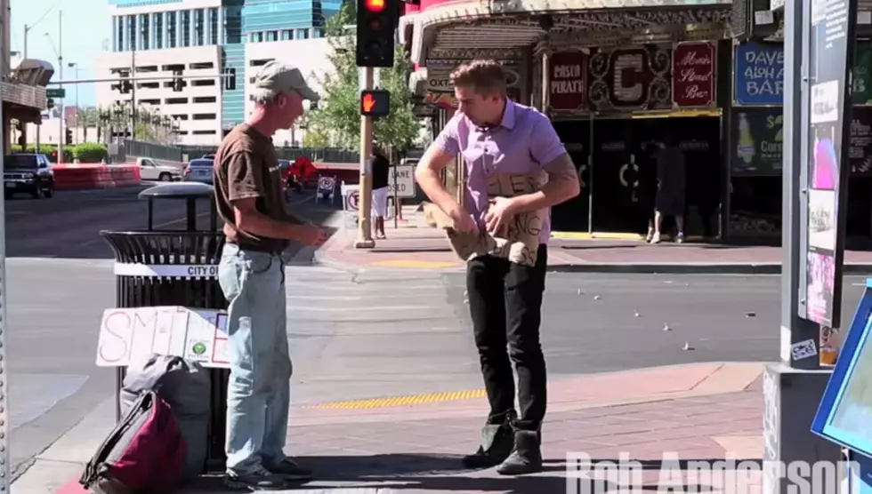 Street Magician Helps Homeless Man Out [Video]