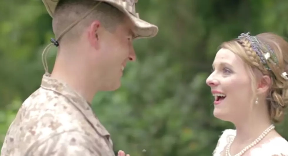 U.S. Marine Surprises Sister On Her Wedding Day