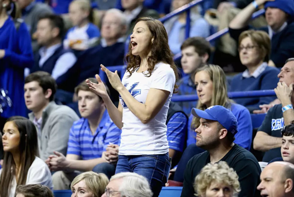 Dick Vitale Stole A Kiss From Ashley Judd At Basketball Game