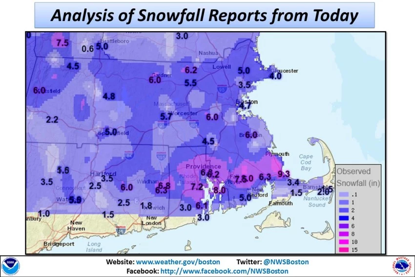 snow totals by town massachusetts