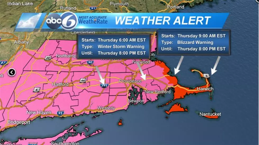 Blizzard Warning Issued for Southeastern, MA