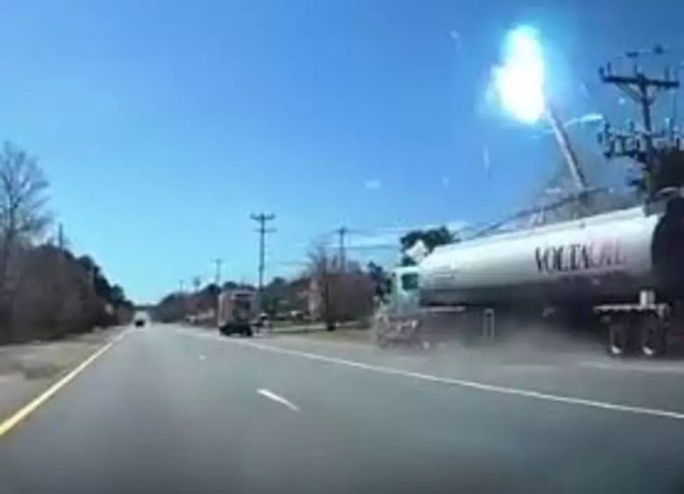 Loaded Fuel Tanker Hits Pole in Bourne [VIDEO]