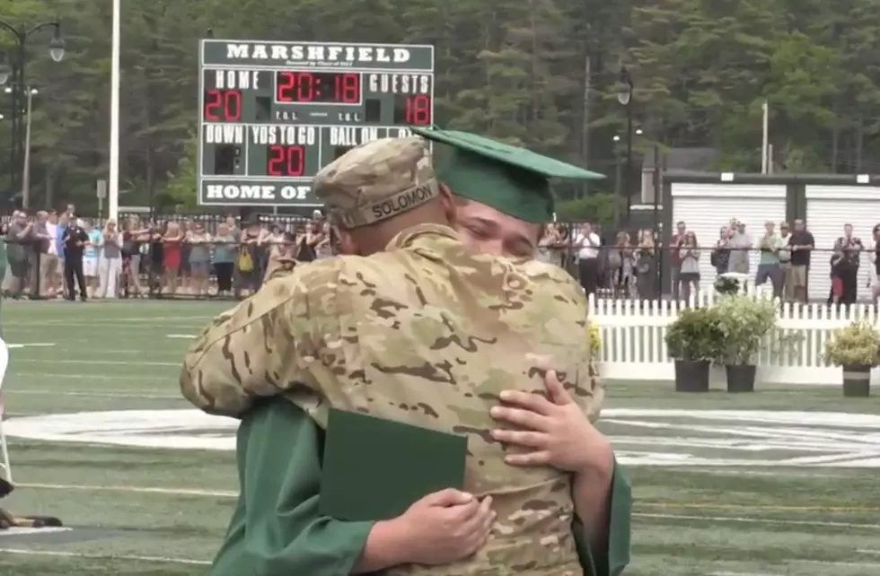 Marshfield Student Reunites With Father During Graduation [VIDEO]