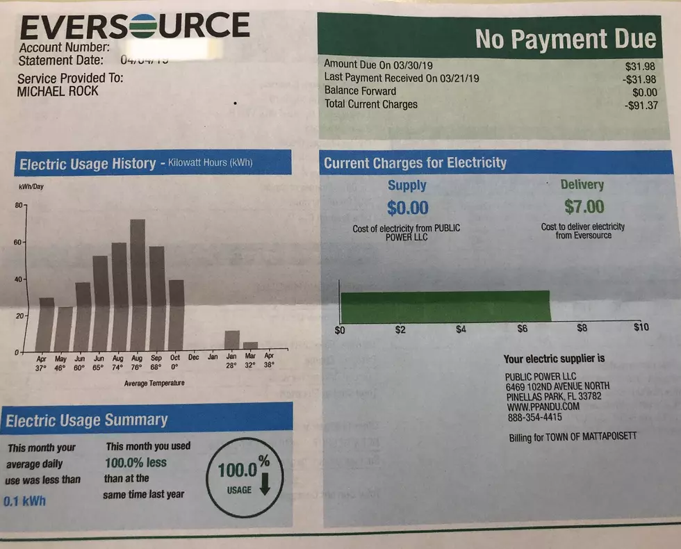 Look at Michael Rock’s Eversource Bill