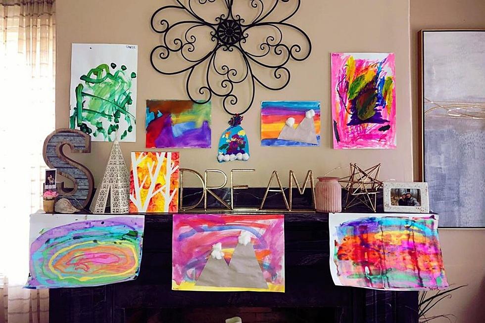 Preschool Teacher Hangs Artwork at Home When Art Show Is Canceled [PHOTOS]