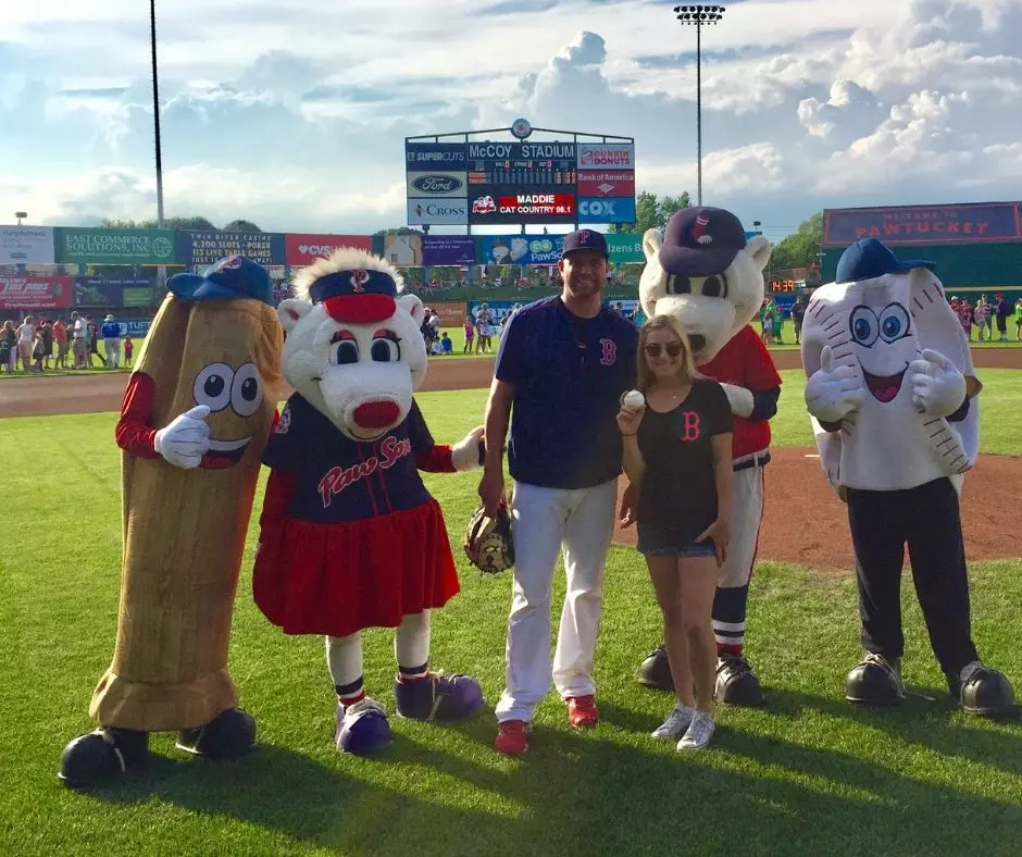 I'm with the Pawtucket Red Sox mascots so come on down and join us