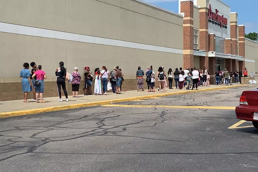 Long Line Forms as Fall River Burlington Coat Factory Opens