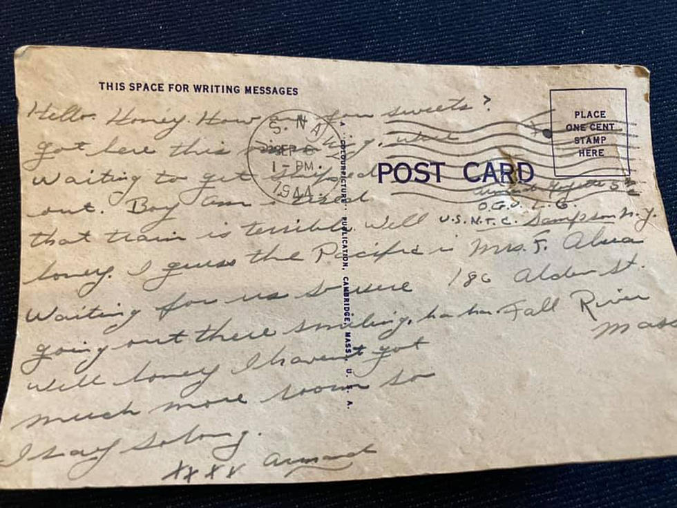 Fall River WWII Postcard From Navy Sailor Found in Westport