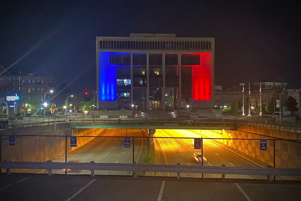 Fall River Lights Up Government Center to Honor First Responders