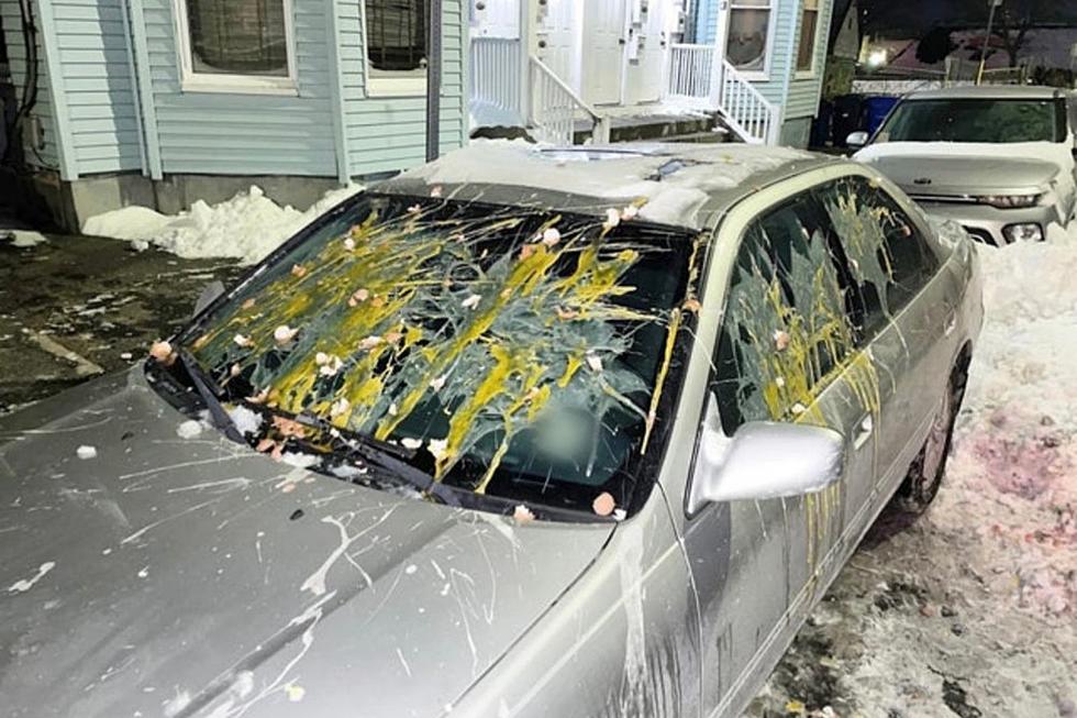 Massachusetts Car Gets Egged After Taking Shoveled Parking Spot