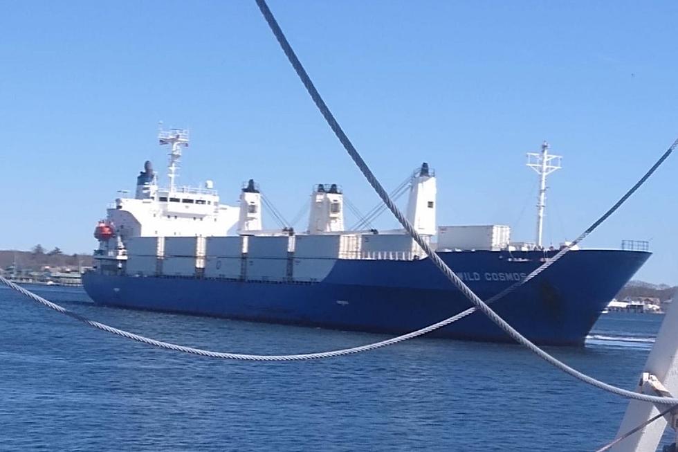 Cargo Ship, Nearly 500 Feet Long, Docks in New Bedford