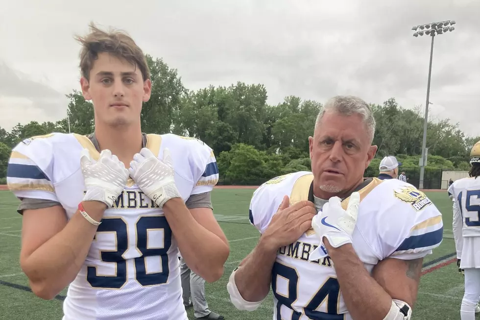 Mattapoisett Father and Son Play Final Football Game Together After Rare Journey