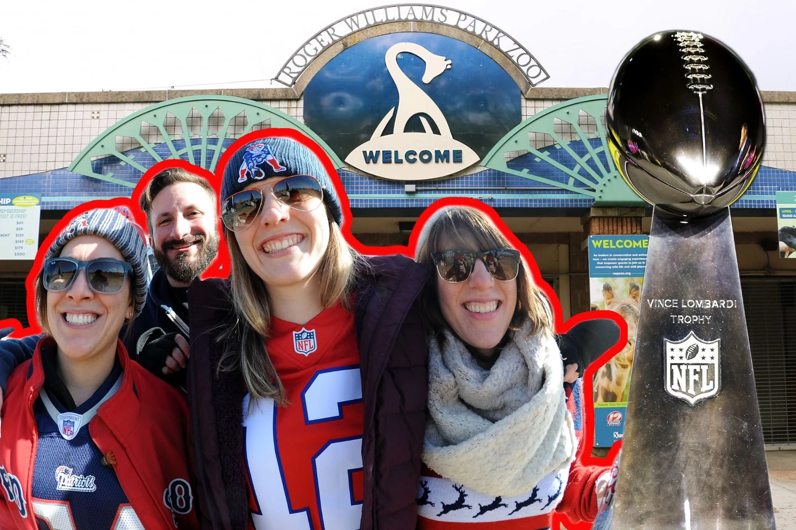 Score Free Zoo Admission in Providence Wearing Patriots Gear
