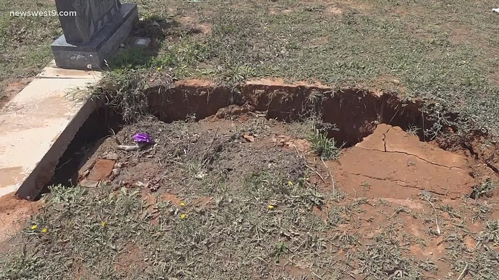 Rainfall Causes Sinking Graves at Ector County Cemetery