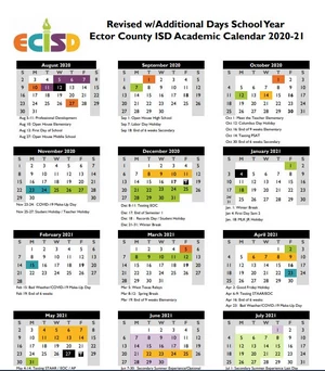 ecisd 2020 to 2021 calendar Revised 2020 21 Ecisd Calendar ecisd 2020 to 2021 calendar