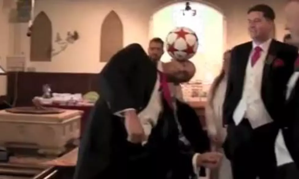 Forget Tradition This Guy Shows Off His Soccer Skills At His Wedding [Video]