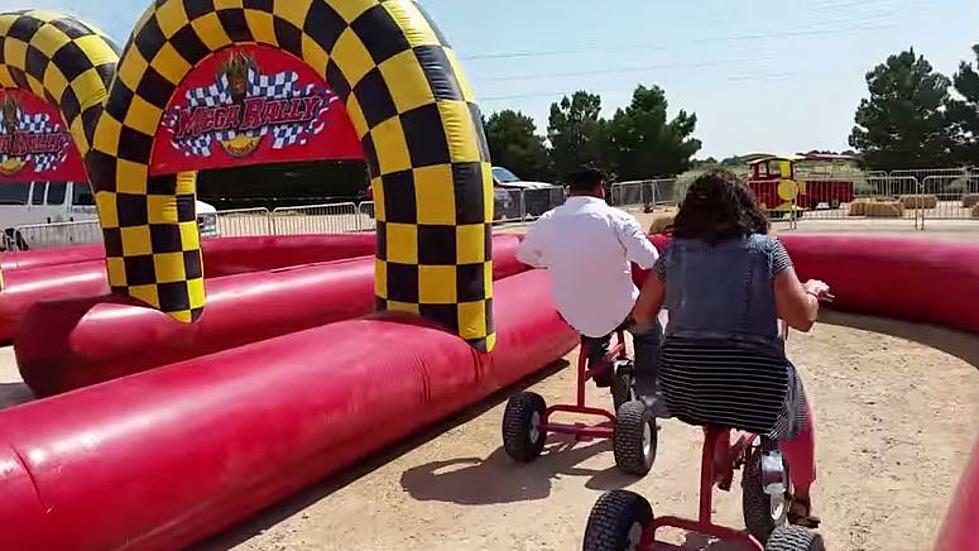 Leo Versus Rebecca In Tricycle Race At Old Miner’s Maze (Audio)