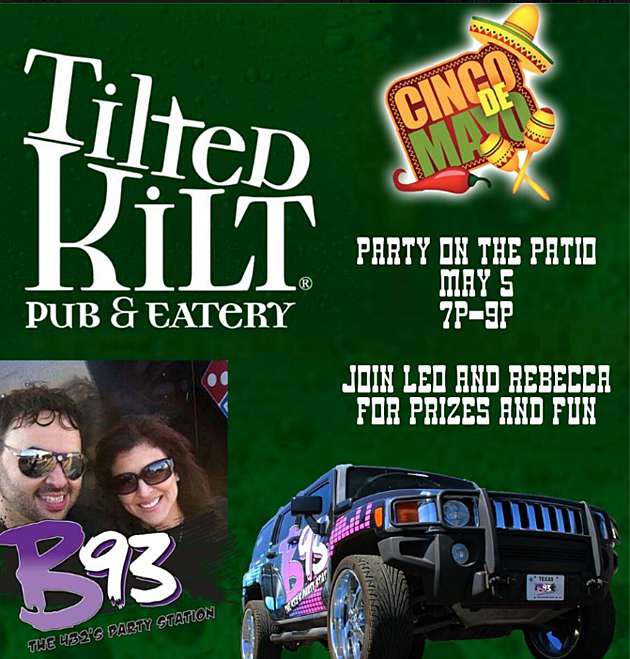 Cinco de Mayo Party on the Patio At The Tilted Kilt In Midland Tonight