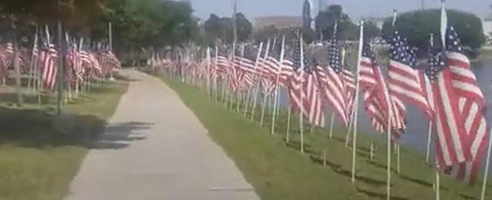 Video Walk Thru of 9-11 Remembrance Flags At Memorial Gardens Park In Odessa