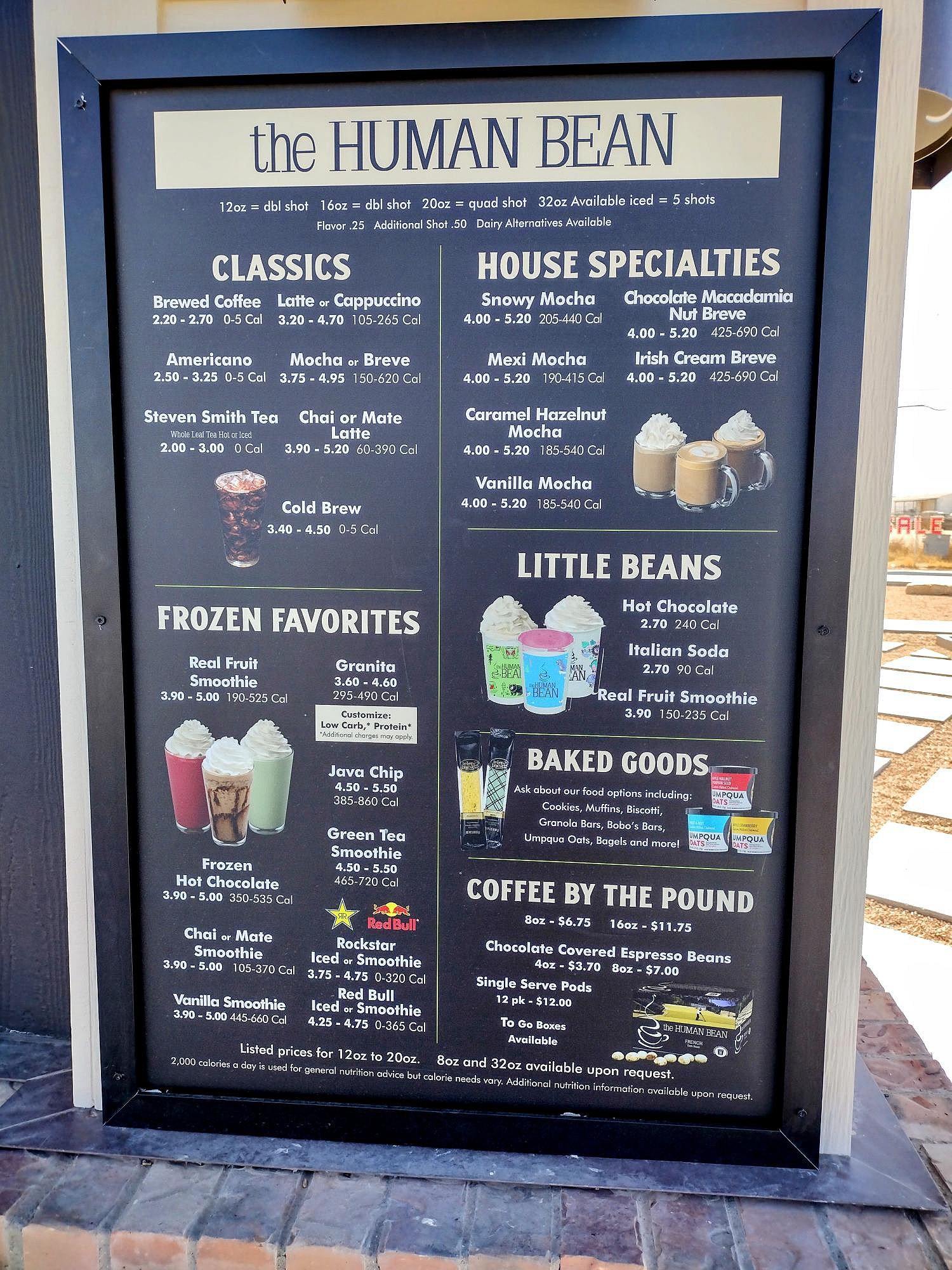 Human bean menu discount