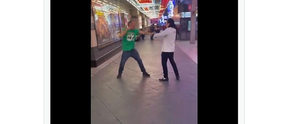 Most Random Thing You Will See Today – Video of MJ Impersonator Taking Down Guy On Vegas Street