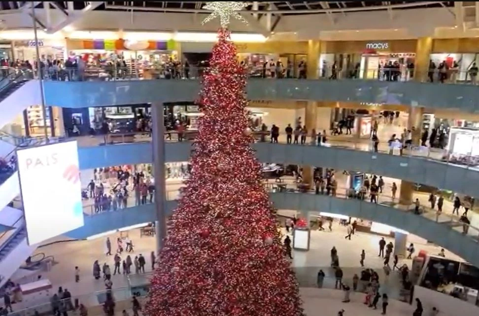 This Texas Mall Displays The Country's Biggest Indoor Christmas Tree