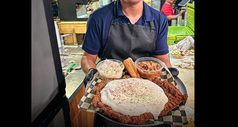 Huge! Check Out One Of The BIGGEST Chicken Fried Steaks In Texas!