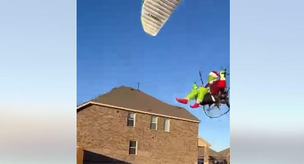 Whoa! Is That The Grinch Flying Over Texas Neighborhood?  (Video)