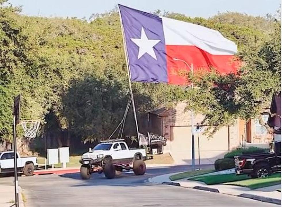 Can’t Miss This Texas State Flag Coming Down The Road!