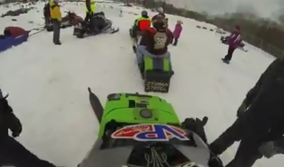 Vintage Snowmobile Races At Piscataquis Valley Fair In March! [VIDEO]