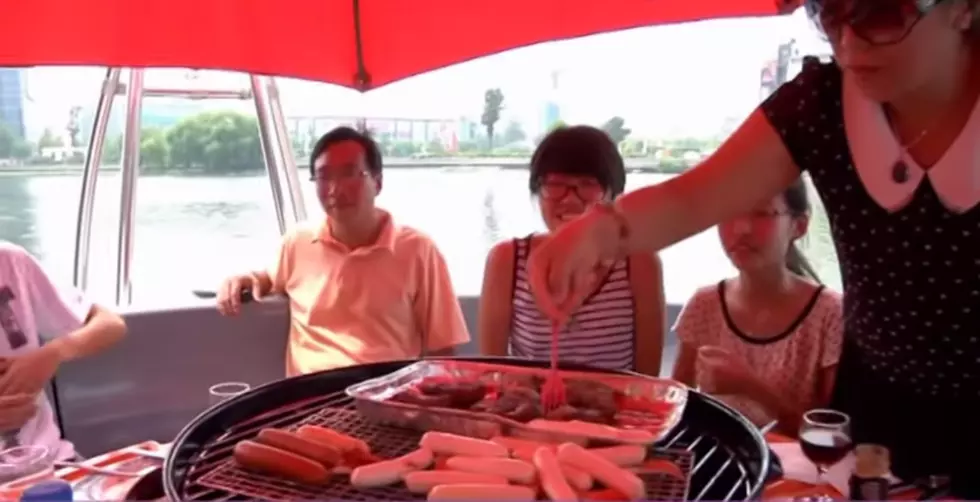 BBQ Boat with Built-in Grill! [VIDEO]