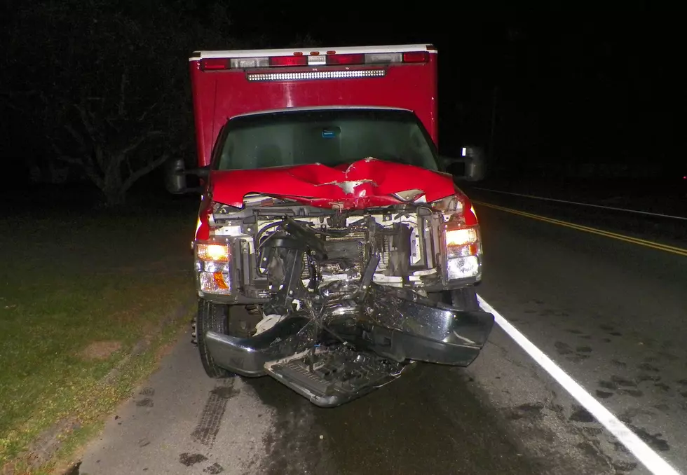 Ambulance Strikes Utility Pole on Route 1 in Monticello