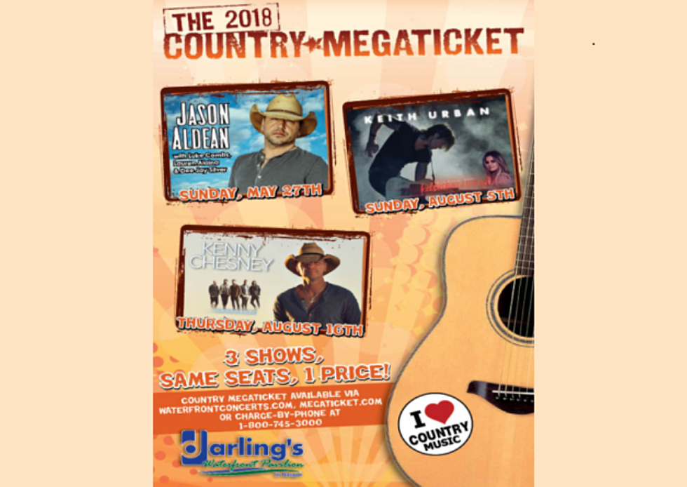 The 2018 Country Megaticket with Waterfront Concerts!