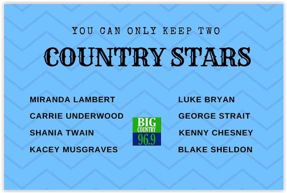 Pick Two Country Stars You Could Keep