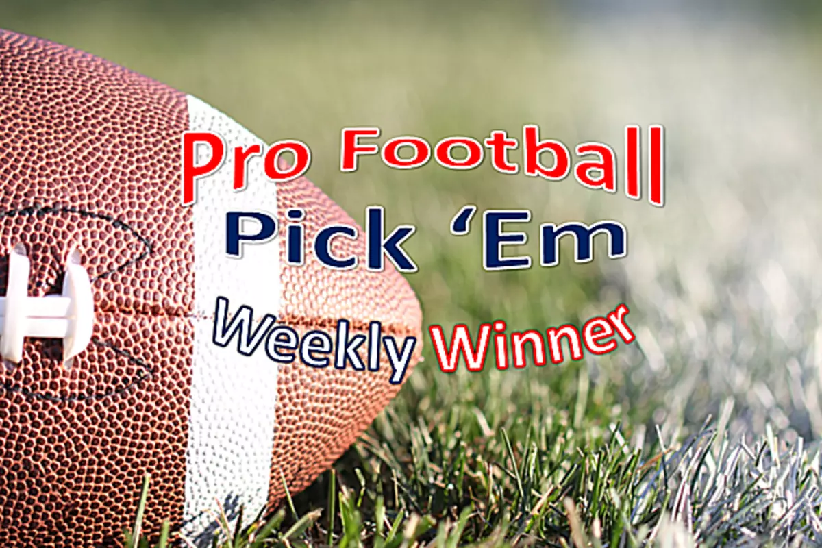 Week 12: Pro Football Pick 'Em 2018 Weekly Winner!